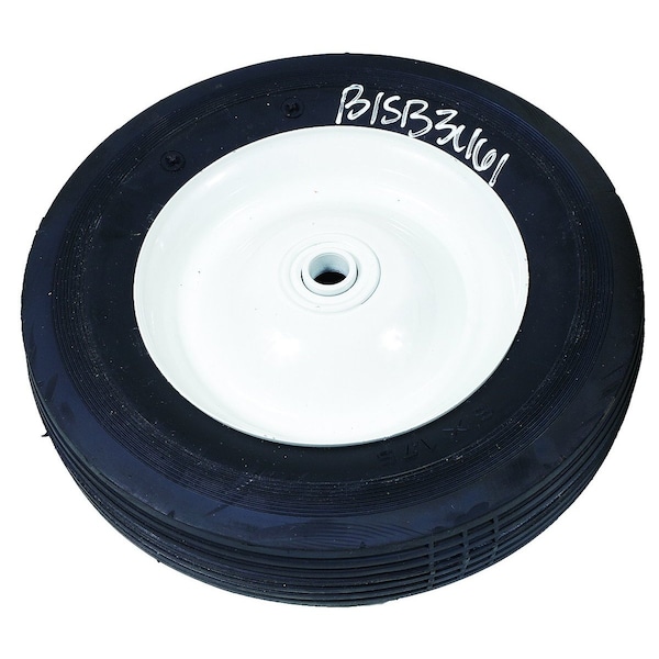 WHEEL-DECK, 8X1.75, RIBBED, STEEL-WHILE 1.71" x8" x8"